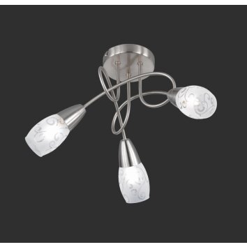 Reality Colmar Ceiling Light matt nickel, 3-light sources