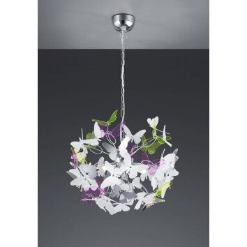 Reality BUTTERFLY Pendant Light chrome, 4-light sources