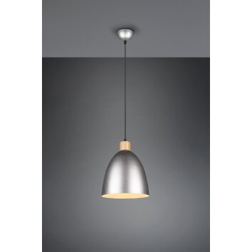 Reality Jagger Pendant Light dark brown, matt nickel, 1-light source