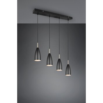 Reality FARIN Pendant Light black, 4-light sources