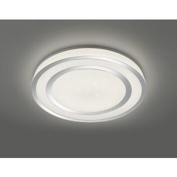 Reality lights NORIAKI ceiling light, ceiling spotlight LED chrome, 1-light source, Remote control