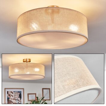 Foggia ceiling light matt nickel, 3-light sources