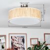 Foggia ceiling light matt nickel, 3-light sources