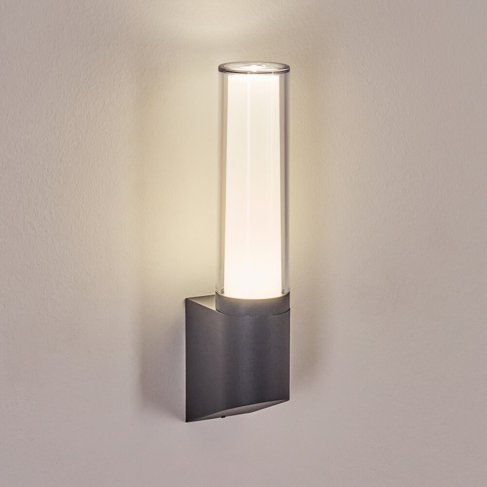 Isara outdoor wall light, wall light LED anthracite, 1-light source