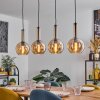 Tador hanging light, globe light, pendant light black, 4-light sources