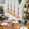 Tador hanging light, globe light, pendant light black, 4-light sources