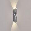 Halan outdoor wall light, Up & Down Light, wall light LED silver, 2-light sources
