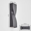 Halan outdoor wall light, Up & Down Light, wall light LED black, 2-light sources