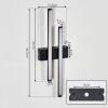 Glara outdoor wall light, wall light LED black, 2-light sources