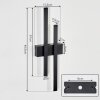 Glara outdoor wall light, wall light LED black, 2-light sources
