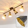 VANTAA ceiling light black-gold, 4-light sources