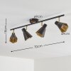 VANTAA ceiling light black-gold, 4-light sources