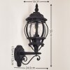 Lentua Outdoor Wall Light black, 1-light source