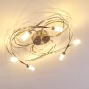 Gordola Ceiling Light LED brushed steel, 6-light sources