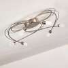 Gordola Ceiling Light LED brushed steel, 6-light sources