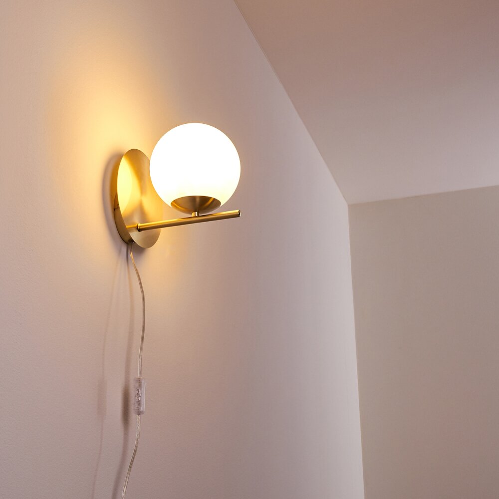 HOGATZA Wall Light brass, 1-light source