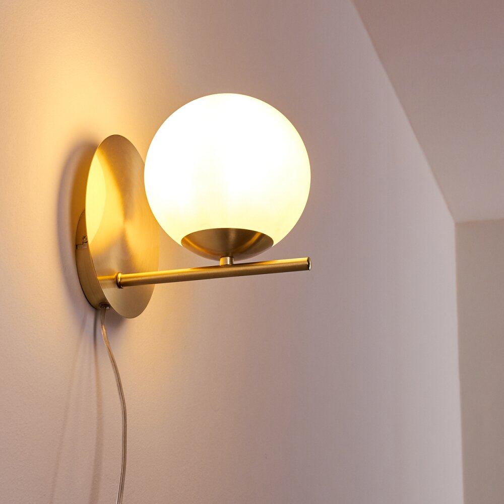 HOGATZA Wall Light brass, 1-light source