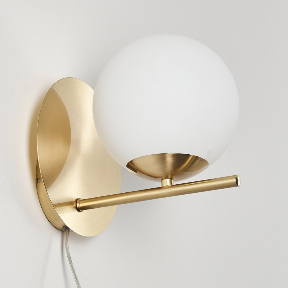 HOGATZA Wall Light brass, 1-light source
