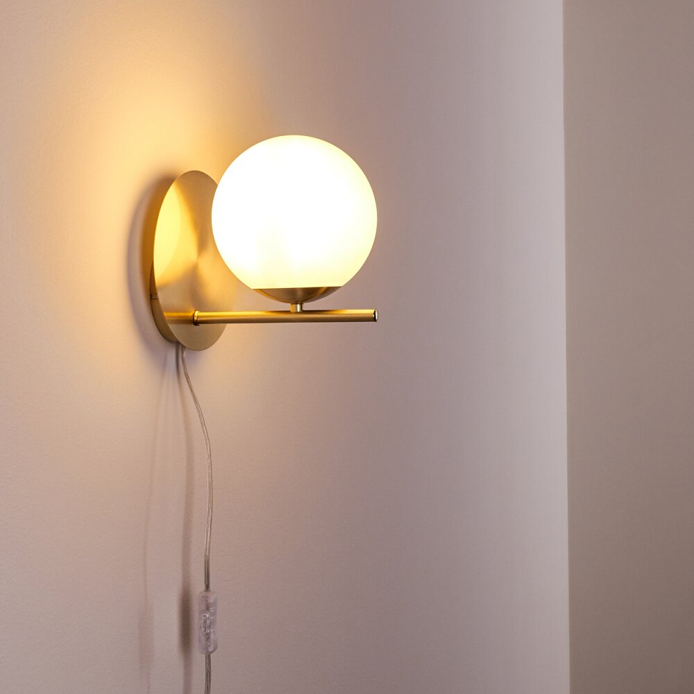 HOGATZA Wall Light brass, 1-light source