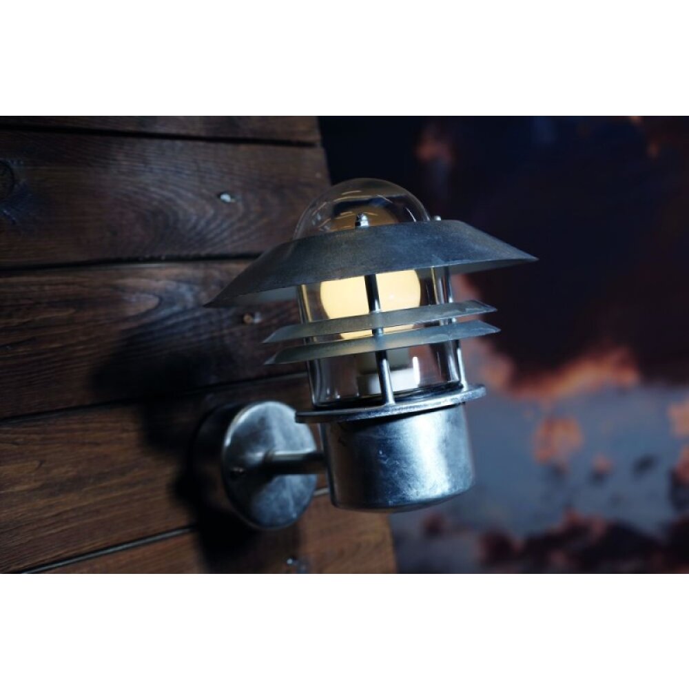 Nordlux Blokhus outdoor wall light galvanized, 1-light source main product photo