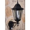 Lutec BRISTOL outdoor wall light black, transparent, clear, 1-light source, Motion sensor