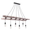 Globo IRMGARD Pendant Light Light wood, black, 6-light sources