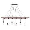 Globo IRMGARD Pendant Light Light wood, black, 6-light sources