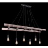 Globo IRMGARD Pendant Light Light wood, black, 6-light sources