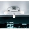 Globo KATI spotlight chrome, stainless steel, matt nickel, white, 3-light sources