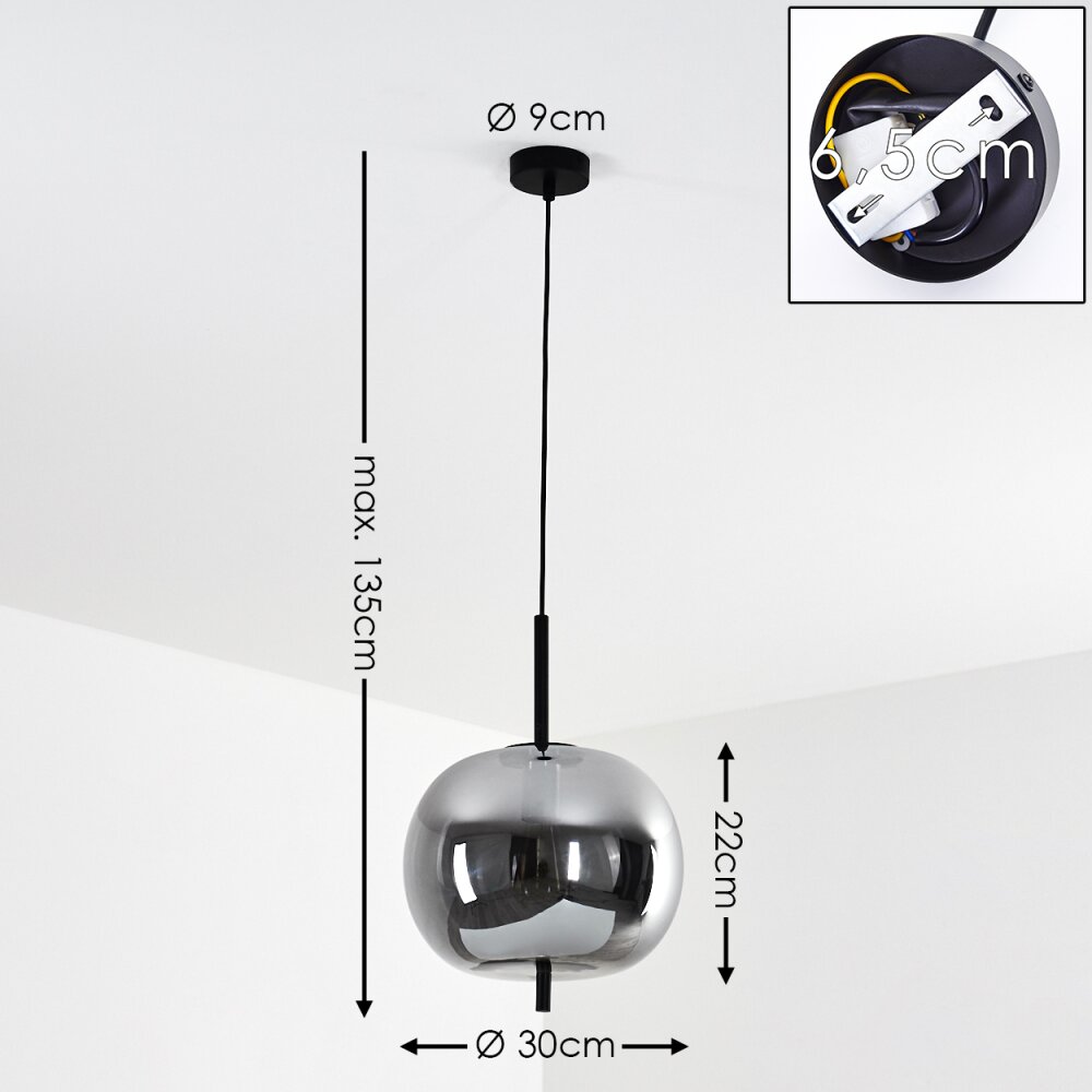 VERBANIA Pendant Light black, 1-light source