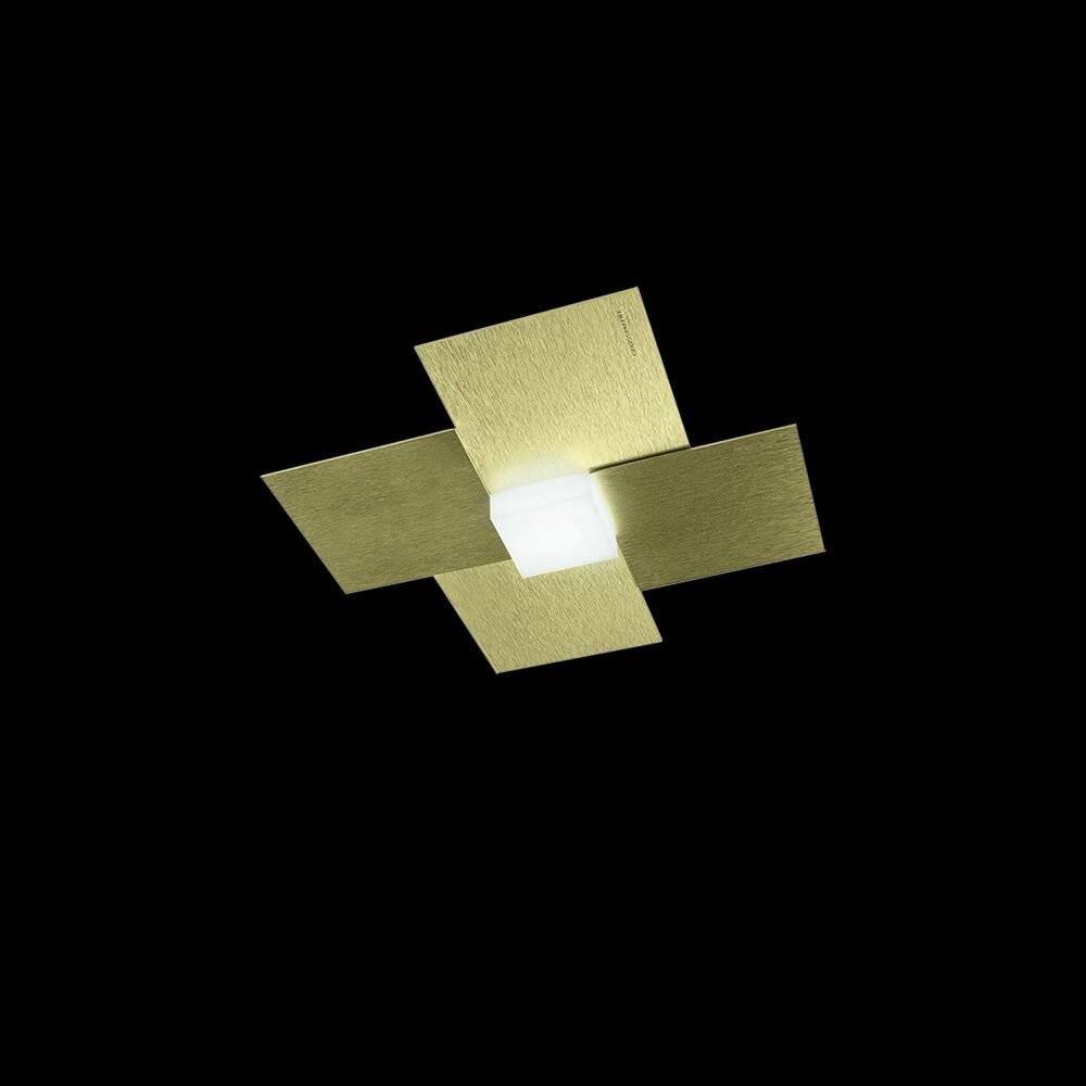 Grossmann CREO Wall and Ceiling Light LED brass, 1-light source