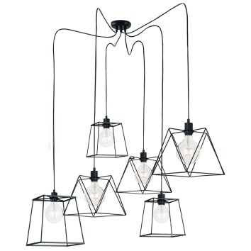 Lutec BROOKLYN Pendant Light black, 6-light sources