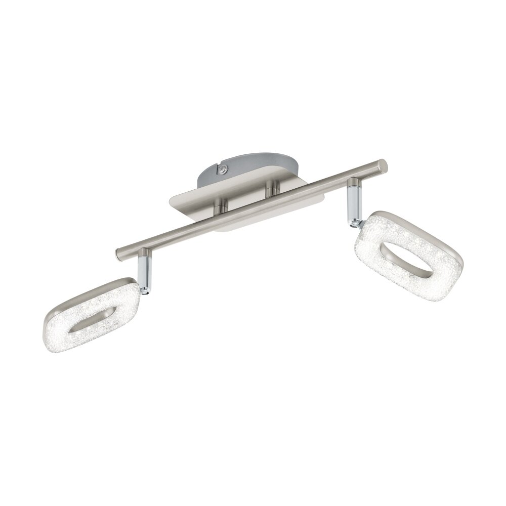 Eglo LITAGO CRYSTAL ceiling spotlight LED Crystal optics, matt nickel, 2-light sources