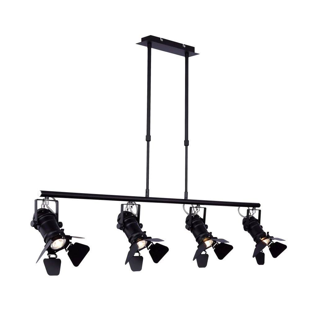 Pendant Light Globo EGON black, 4-light sources main product photo