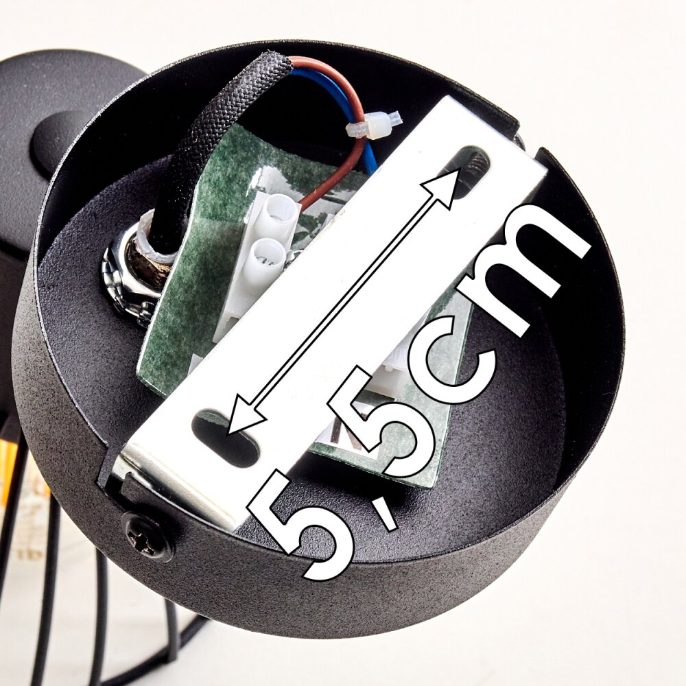 Ceiling Light Holbol black, 1-light source