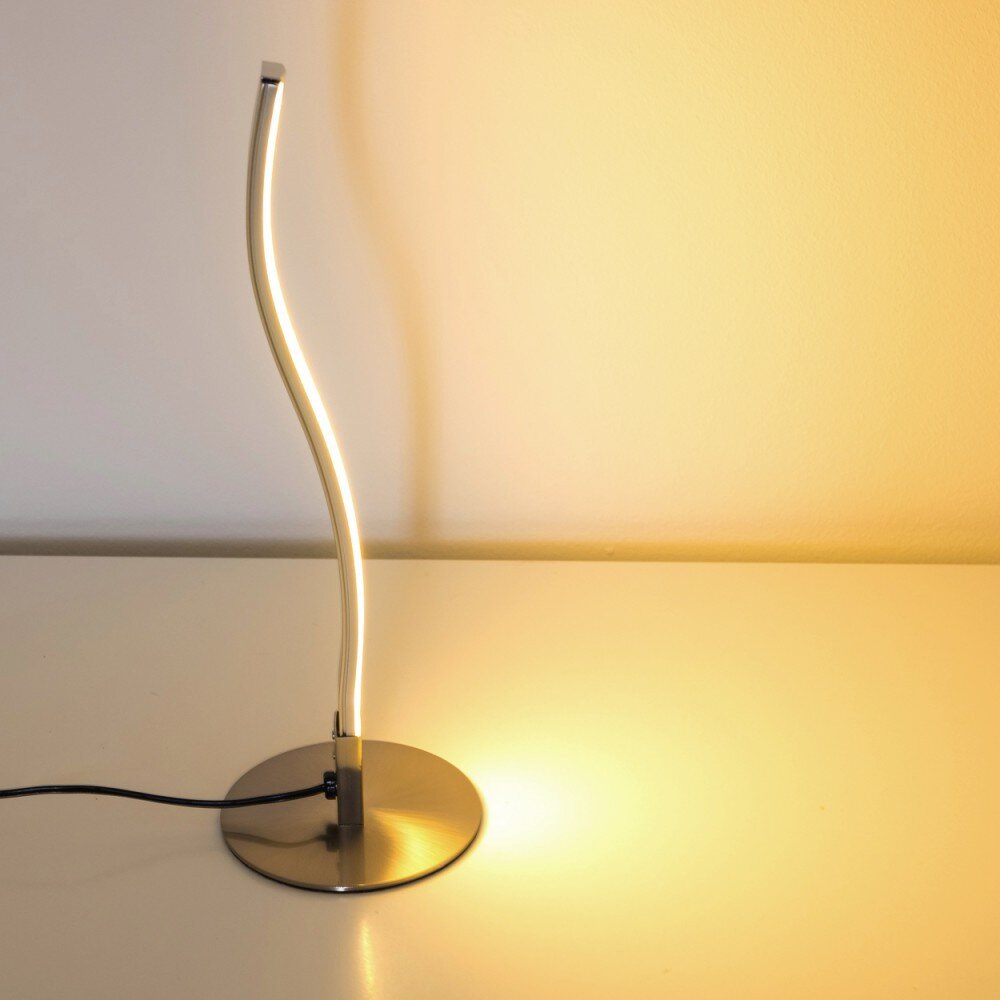 Leuchten-Direkt Wave table lamp LED stainless steel 15128-55-DO1