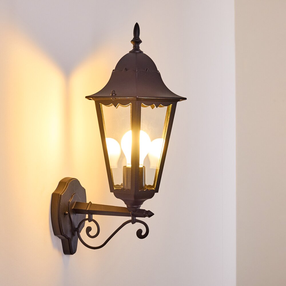 Hongkong outdoor wall light black, 1-light source