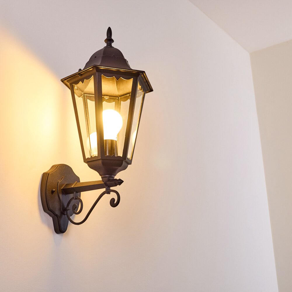 Hongkong outdoor wall light black, 1-light source