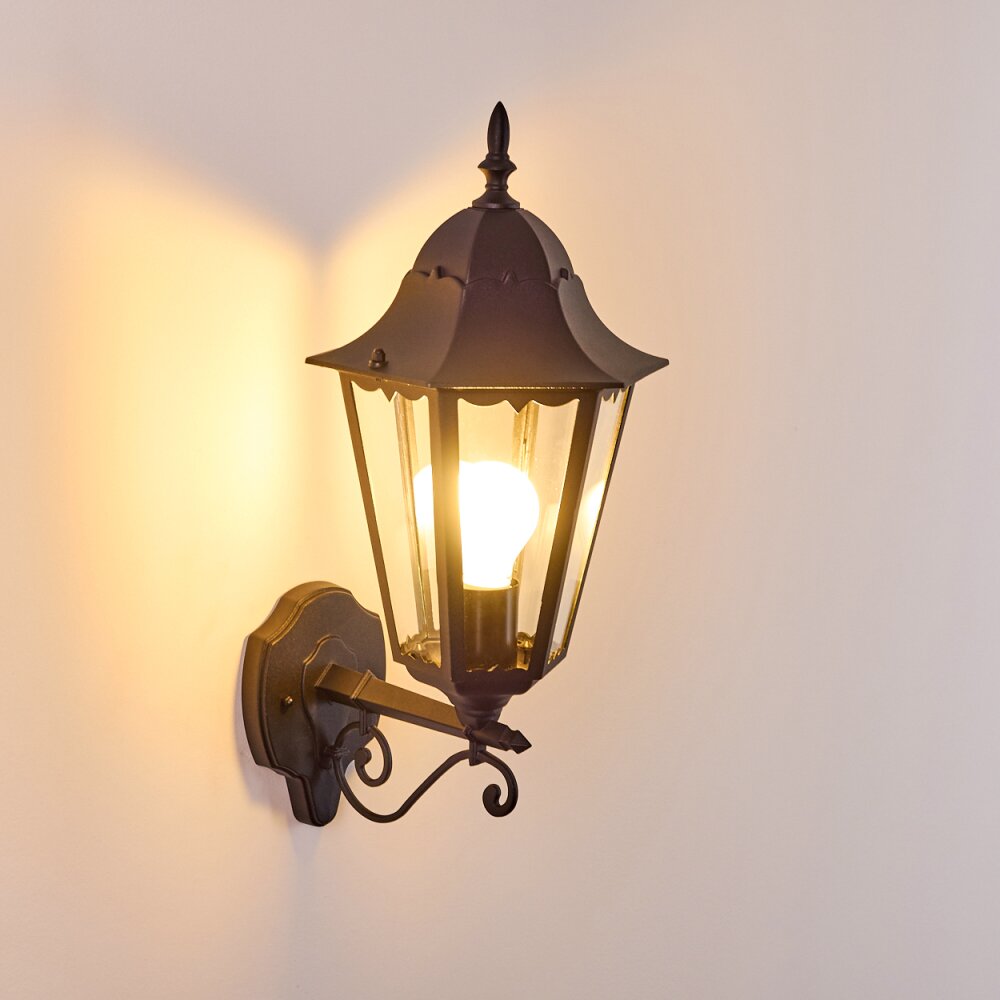 Hongkong outdoor wall light black, 1-light source