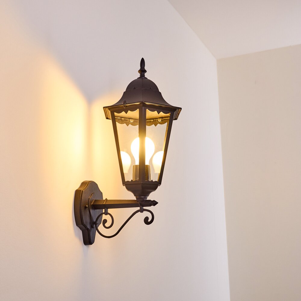 Hongkong outdoor wall light black, 1-light source