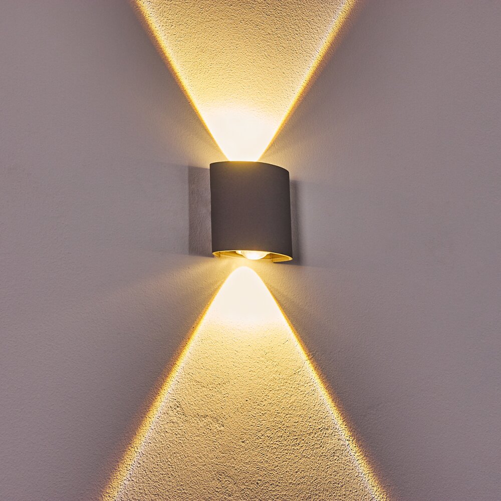 ABAIANG Outdoor Wall Light LED grey, 1-light source