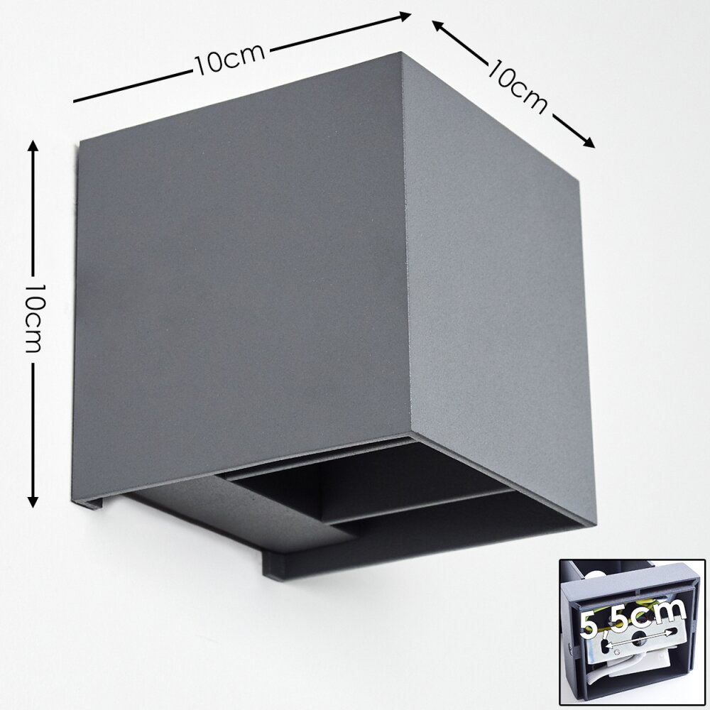 Badajoz Wall Light LED anthracite, 1-light source