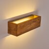 Adak Wall Light LED Dark wood, 1-light source