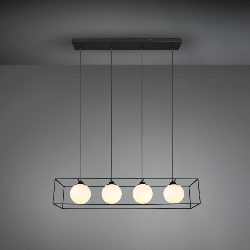 Pendant Light Reality GABBIA black, 4-light sources