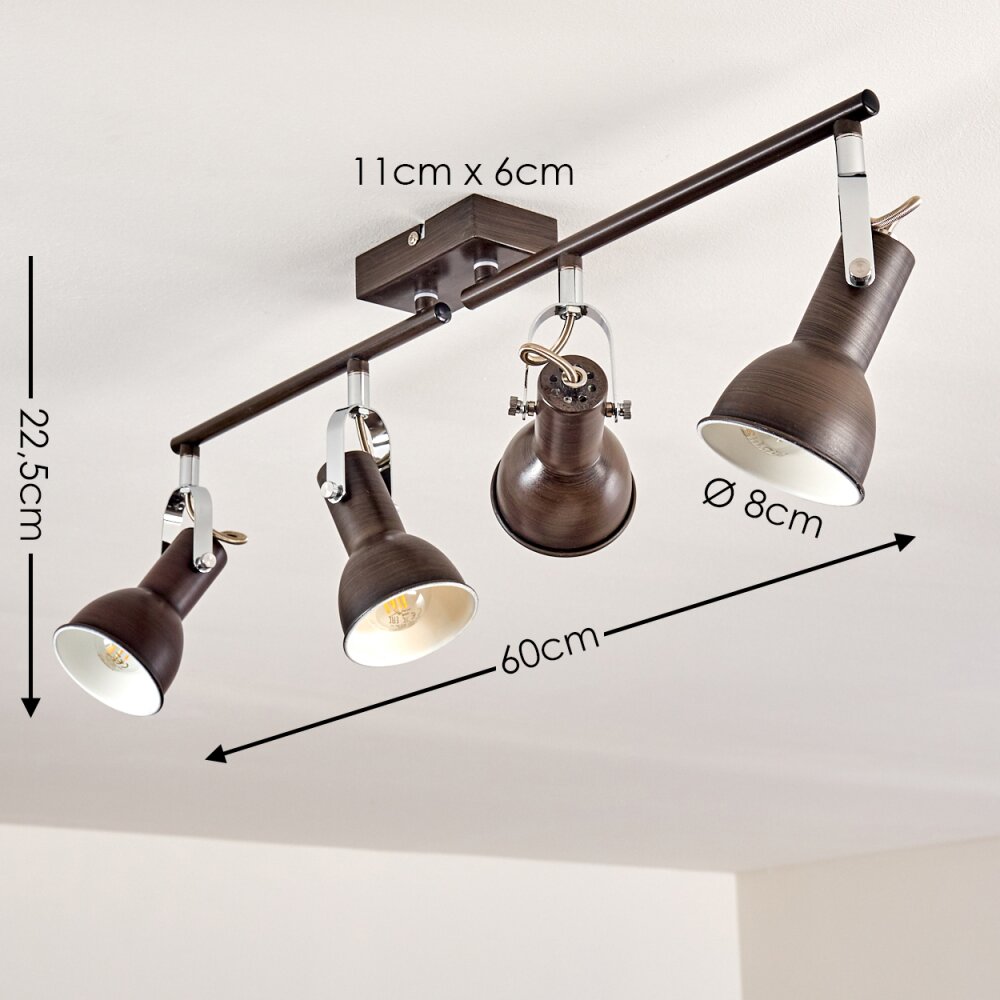 Danikon Ceiling Light brown, 4-light sources