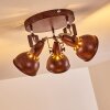 Ceiling Light Tina rust-coloured, 3-light sources