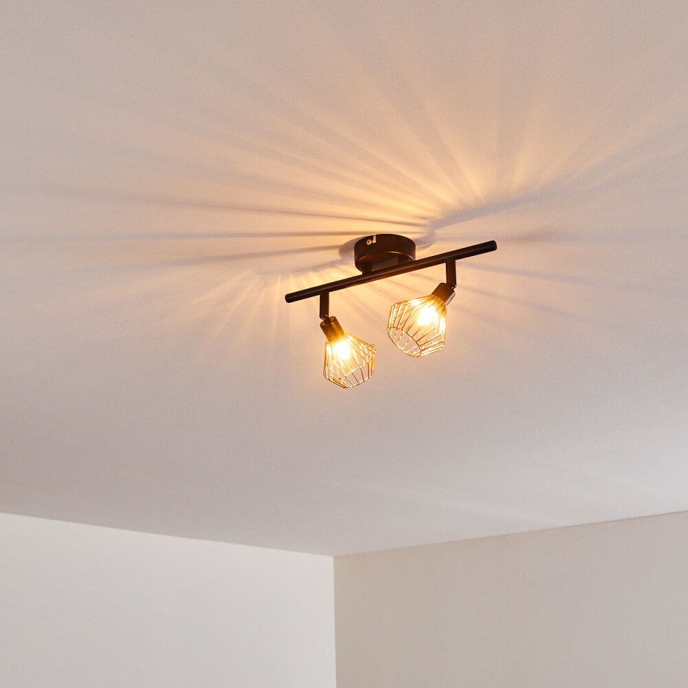 GRÖNHÖJ Ceiling Light black, 2-light sources
