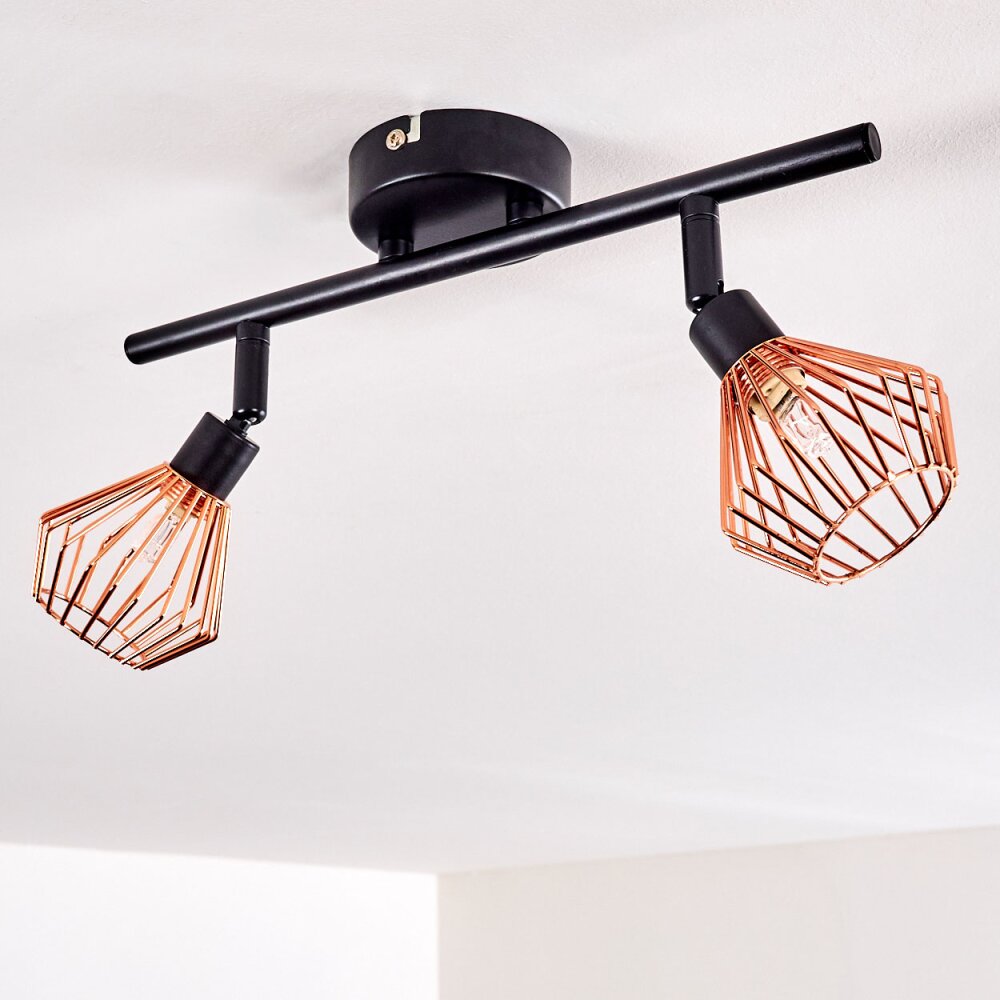 GRÖNHÖJ Ceiling Light black, 2-light sources