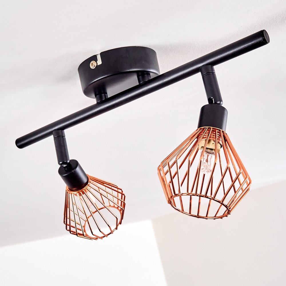 GRÖNHÖJ Ceiling Light black, 2-light sources