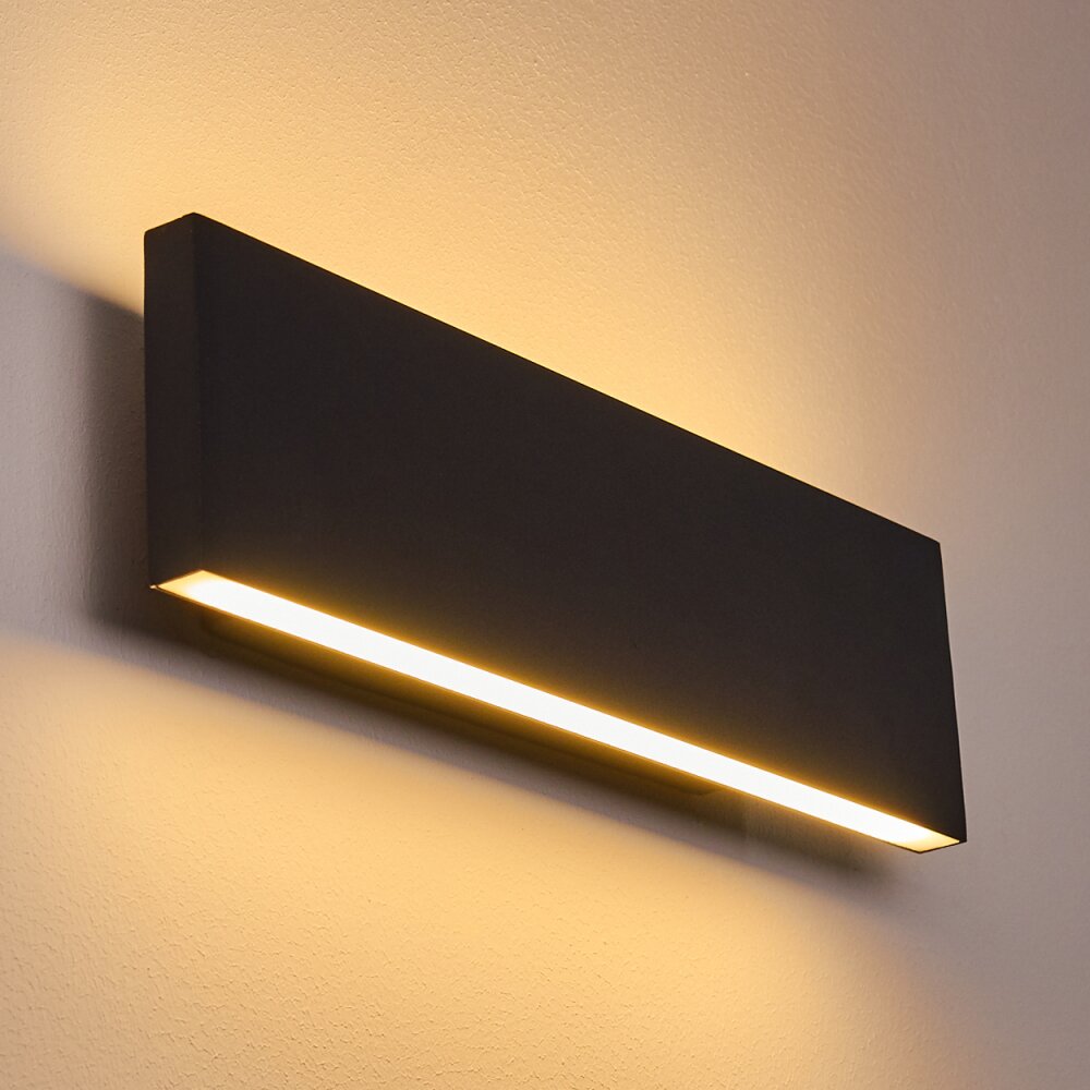 Obion Wall Light LED anthracite, 2-light sources